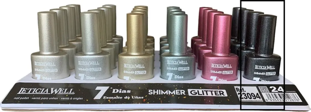 LETICIA WELL Nagellak Zwart Glitter 13ml