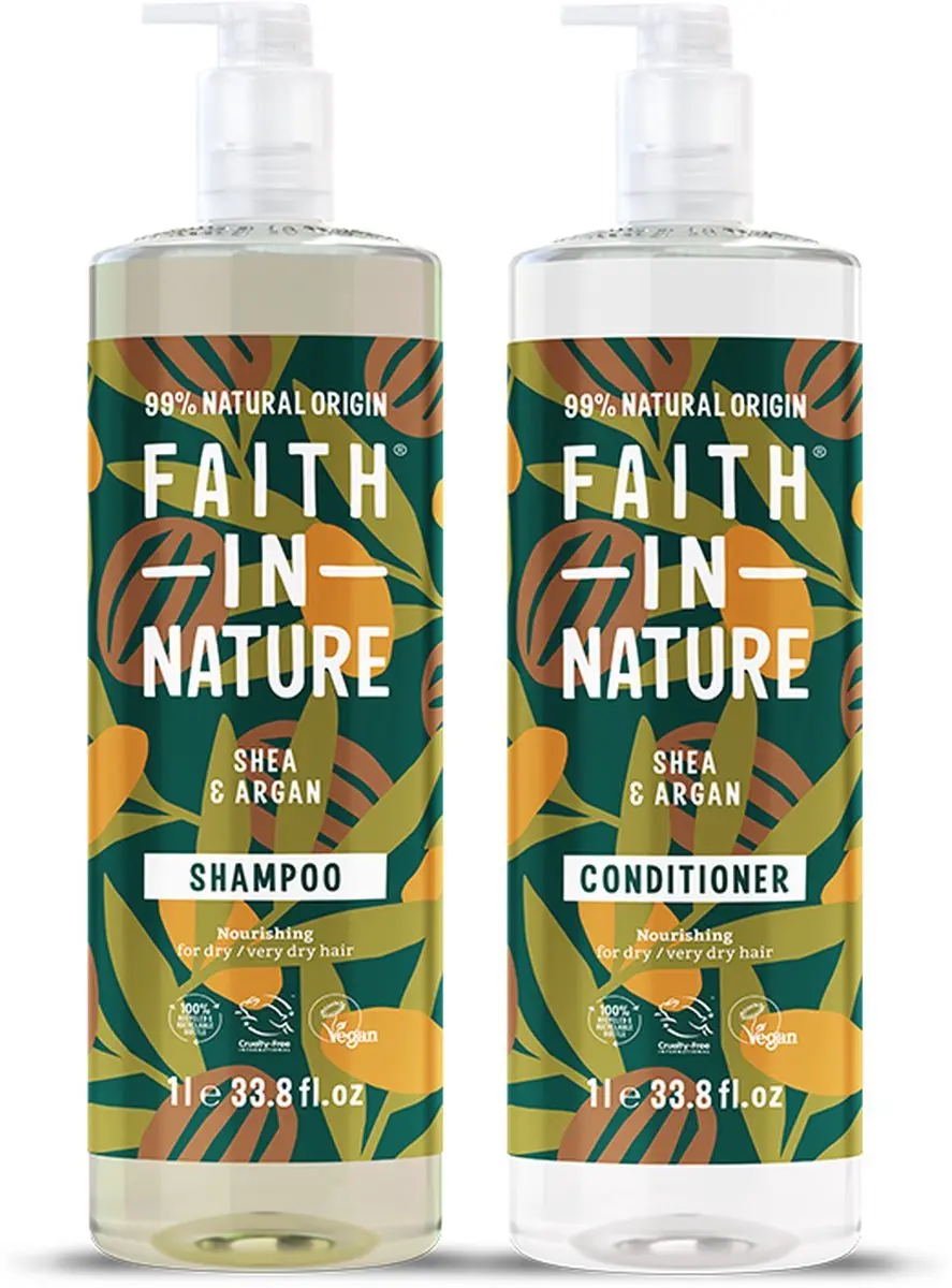 Faith In Nature Shea & Argan Shampoo & Conditioner 2x1000ml