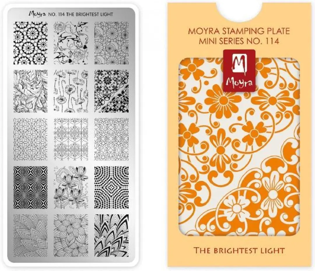 Moyra Mini Stamping Plate M114 The Brightest Light