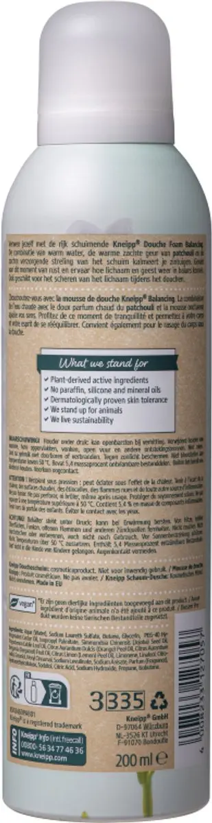 Kneipp Balancing Douche Schuim 200ml - Patchouli