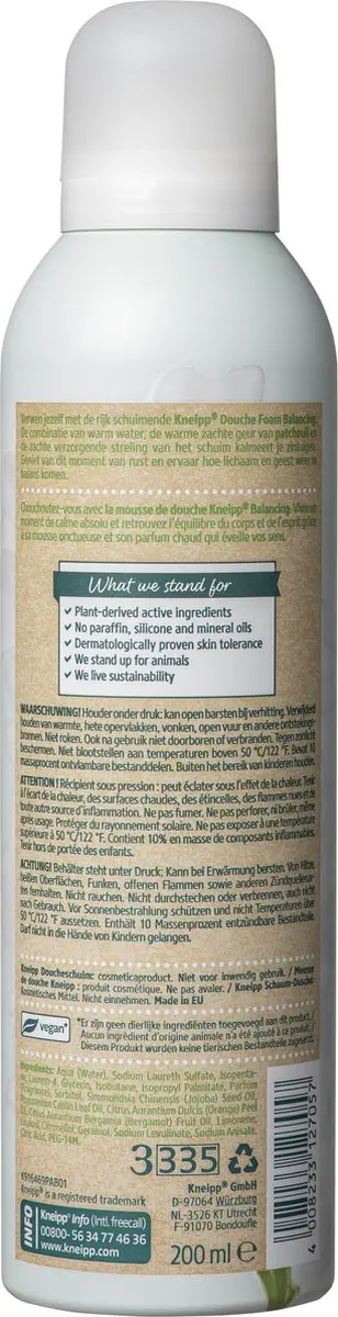 Kneipp Balancing Douche Schuim 200ml - Patchouli