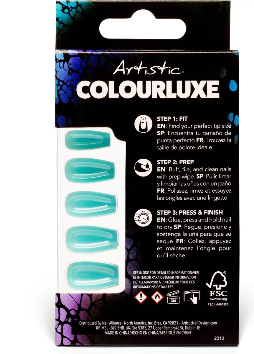 Artistic Nail Design I'm A Chameleonaire Press On Tips - 30 Stuks - Short Coffin