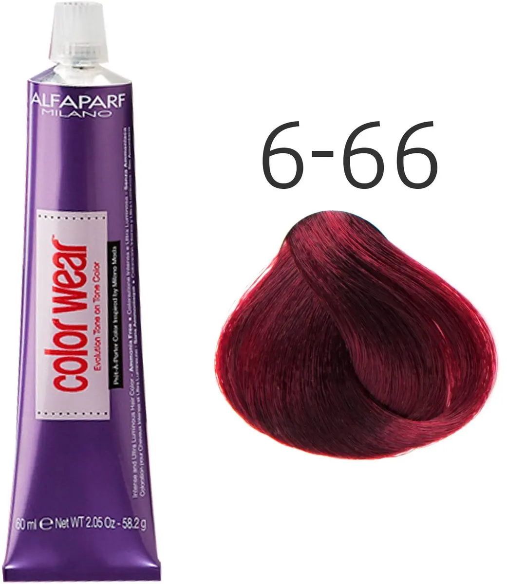 ALFAPARF Color Wear 6.66 Kleurspoeling 60ml - Rood