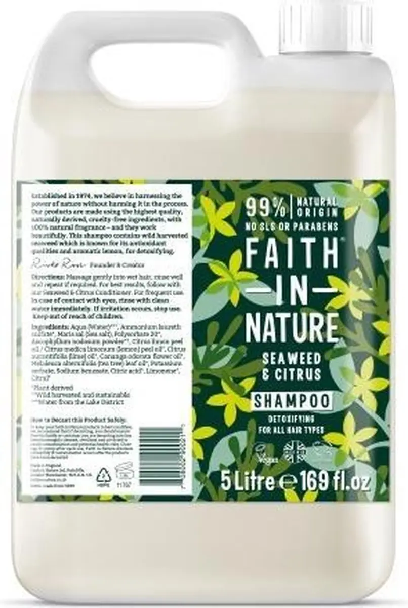 Faith In Nature Zeewier & Citrus Shampoo 5L