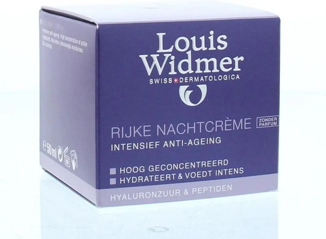 Louis Widmer Rijke Nachtcrème Anti-Ageing 50ml - Ongeparfumeerd