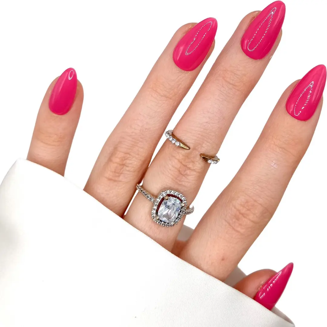 SD Press on Nails B-103 Plaknagels - 20 Stuks - Fel Roze