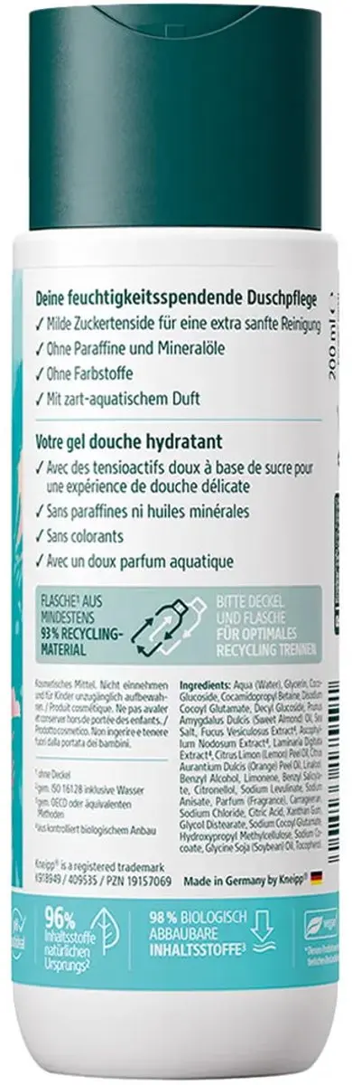 Kneipp Clean Beauty Hydro Douchegel Bio Alge & Meersalz 200ml