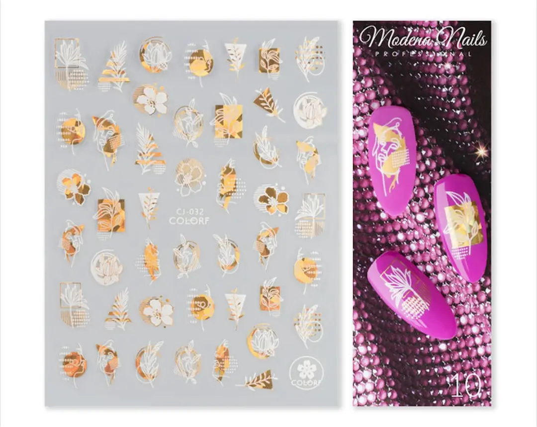 Modena Nails Nail Art Stickers Goud