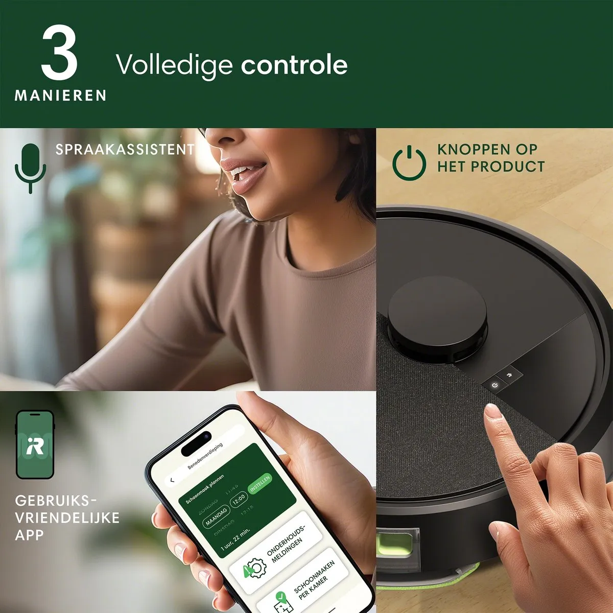 iRobot Roomba 105 Combo Y3510 Robotstofzuiger met Dweilfunctie - Zwart - afbeelding 6 van 6