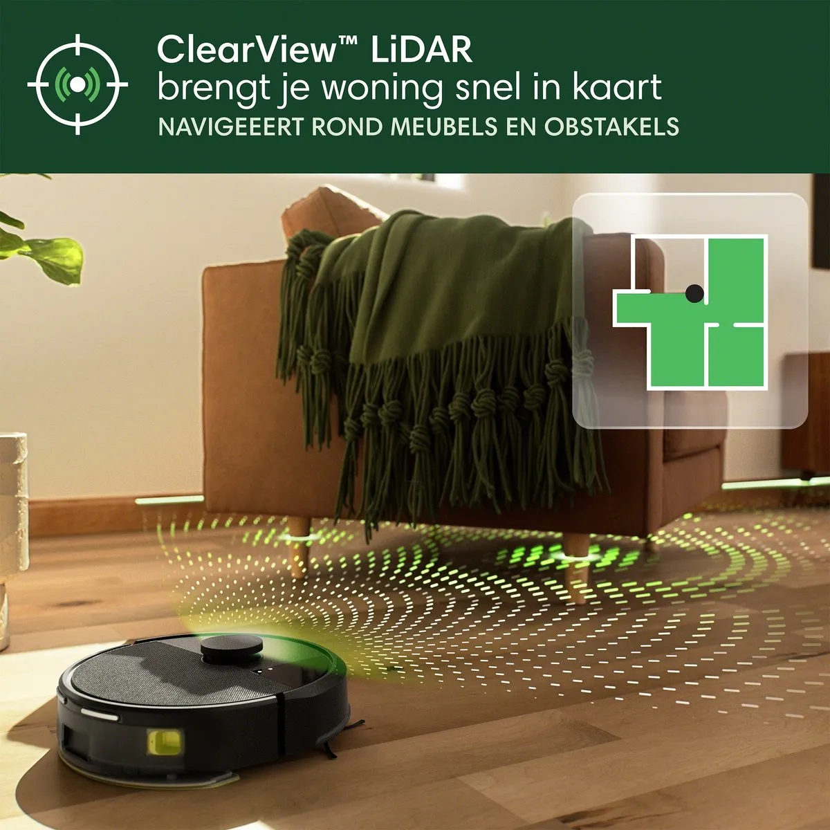 iRobot Roomba 105 Combo Y3510 Robotstofzuiger met Dweilfunctie - Zwart