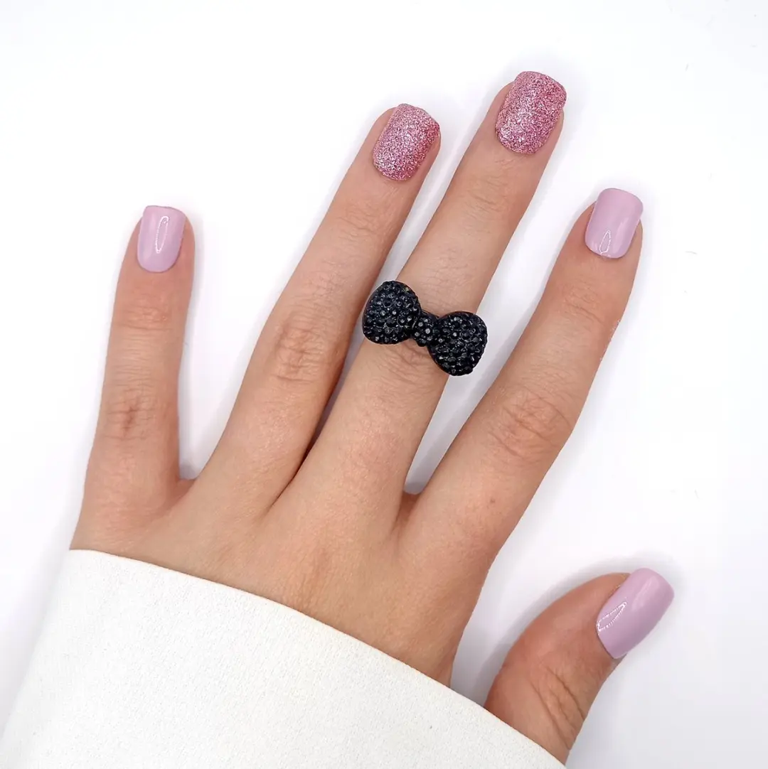 SD Press on Nails B-3 Nagelset 20 Stuks - Nude Roze met Glitter