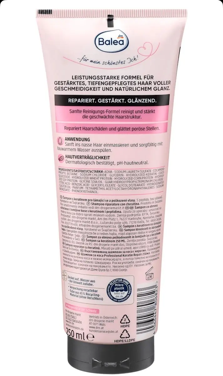 Balea Professional Keratin Repair Shampoo 250ml