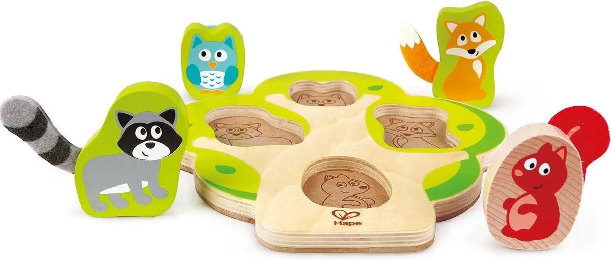 Hape Who's In The Tree Junior Vormenpuzzel 4 Stuks