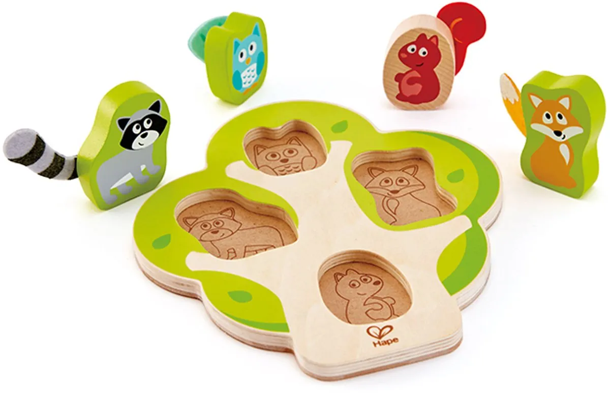 Hape Who's In The Tree Junior Vormenpuzzel 4 Stuks - Multicolor