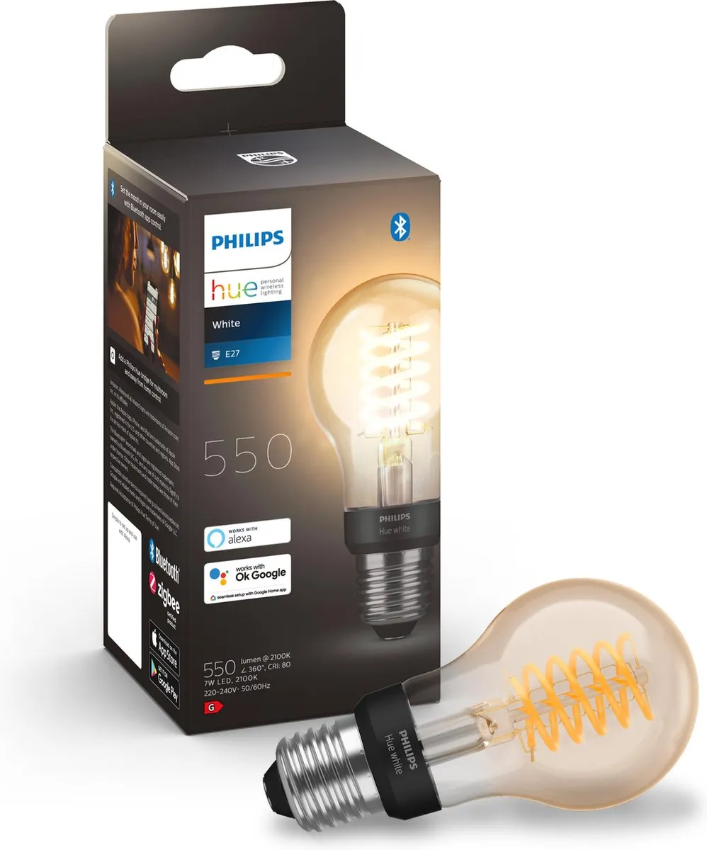 Philips Hue Hammock Wandlamp E27 - Warmwit 7W - Zwart