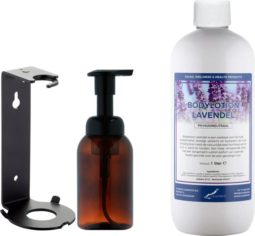 Splashbox Cosmetics Zeepdispenser 300ml + Lavendel Bodylotion 1L