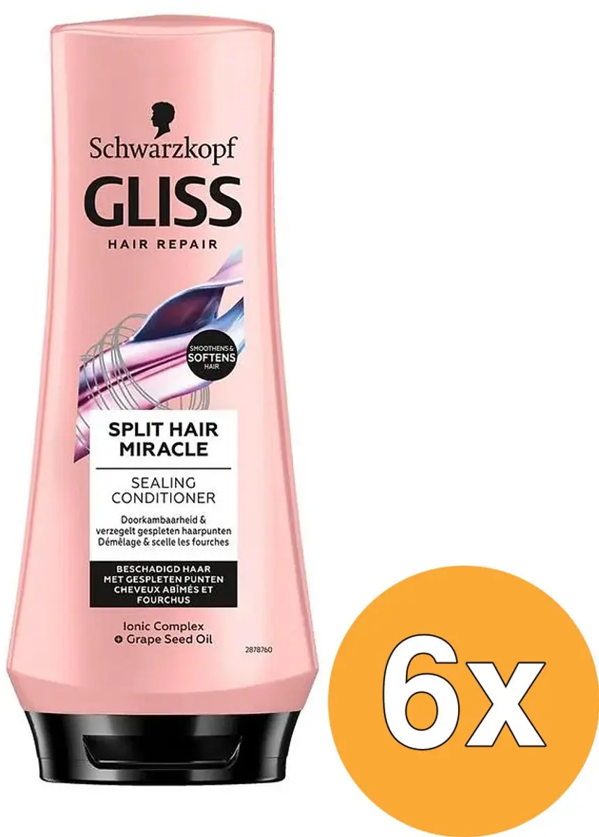 Gliss Split Hair Miracle Conditioner 6x200ml