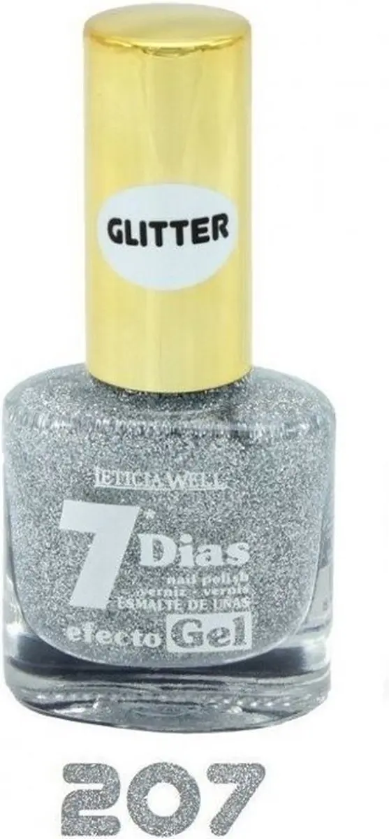 Leticia Well Nagellak Transparant Zilver Glitters 13ml
