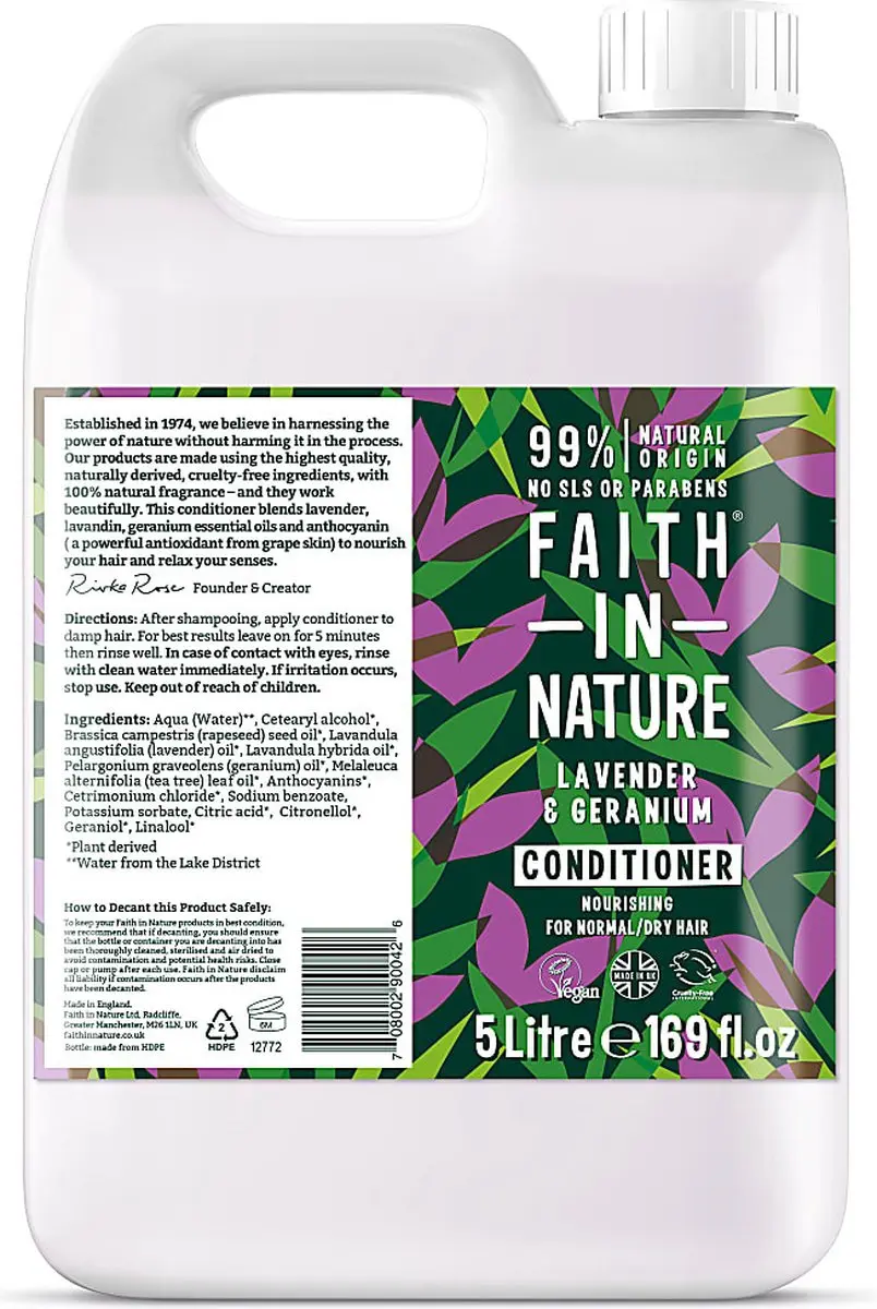 Faith In Nature Conditioner Lavendel & Geranium 5L