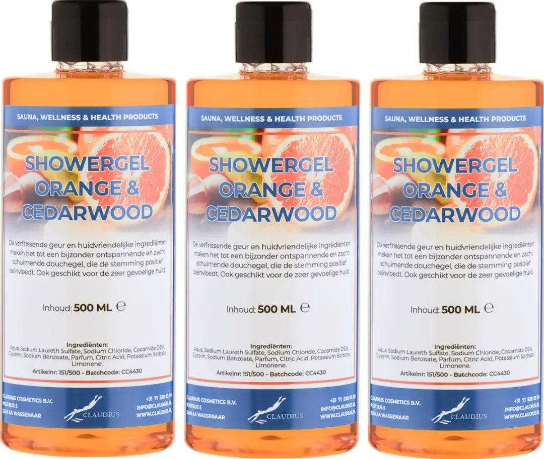 Splashbox Cosmetics Douchegel Sweet Orange & Cedarwood 500ml