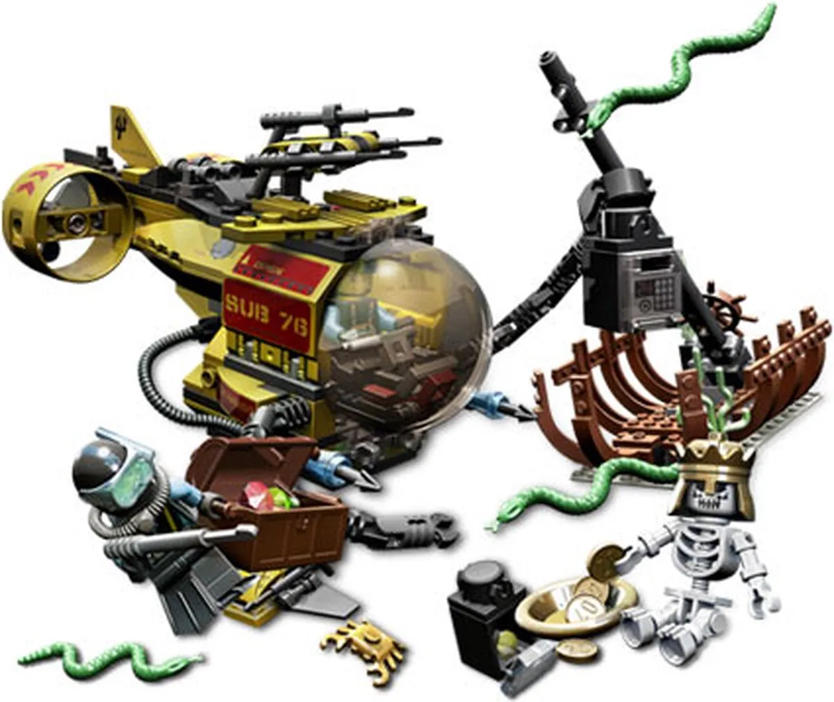 LEGO Aqua Raiders The Shipwreck 7776 - 241 Stukken