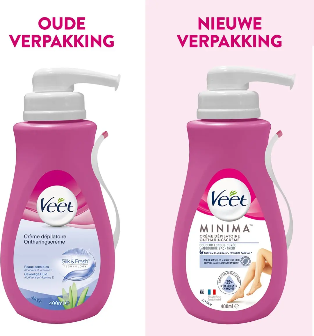 Veet Ontharingscrème Gevoelige Huid 2000ml - 5x400ml