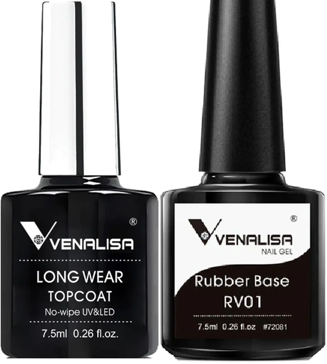 Venalisa Long Wear Top & Rubber Base Coat Gellak Set 15ml