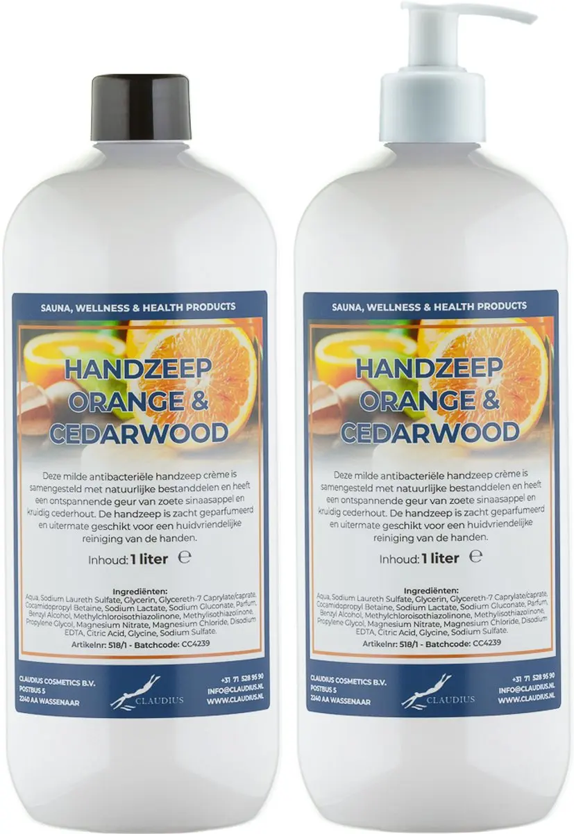 Splashbox Cosmetics Handzeep Sweet Orange & Cedarwood 2 Liter