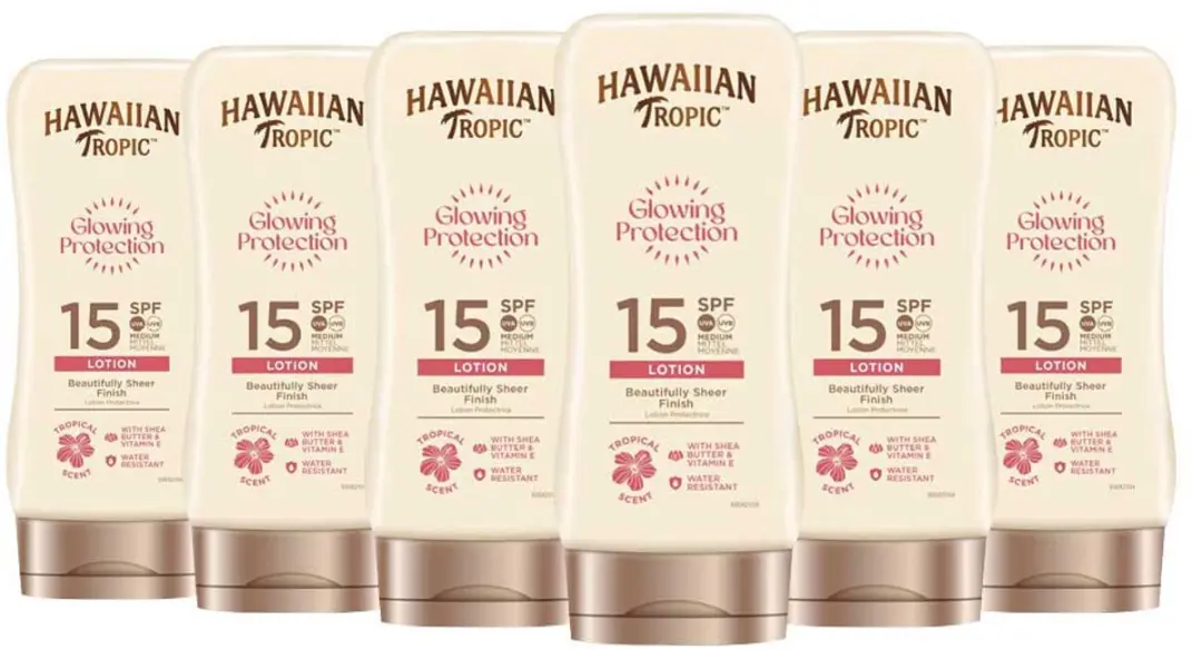 Hawaiian Tropic Glowing Protection SPF 15 Zonnebrand Lotion 180ml