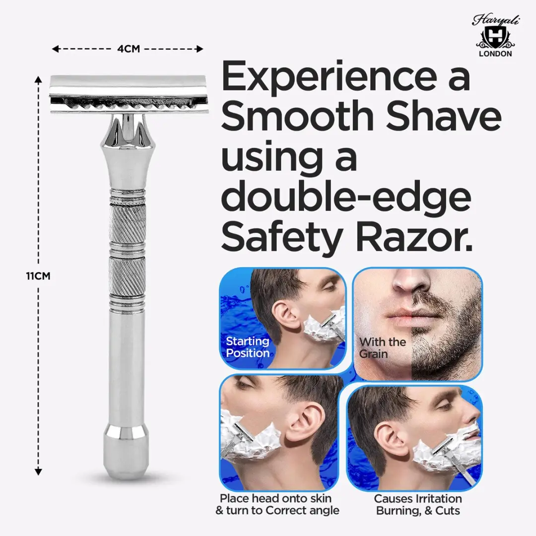 Haryali London Double Edge Safety Razor - Roestvrijstaal