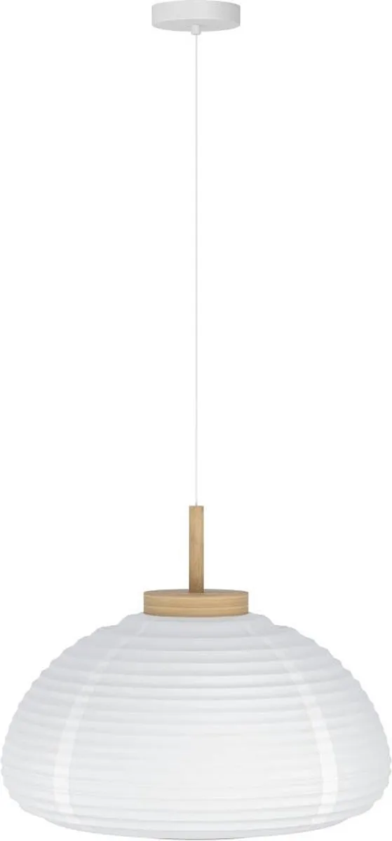 Eglo Summerhill Hanglamp E27 - 3 Lichtpunten - Ø40cm - Wit/Bruin