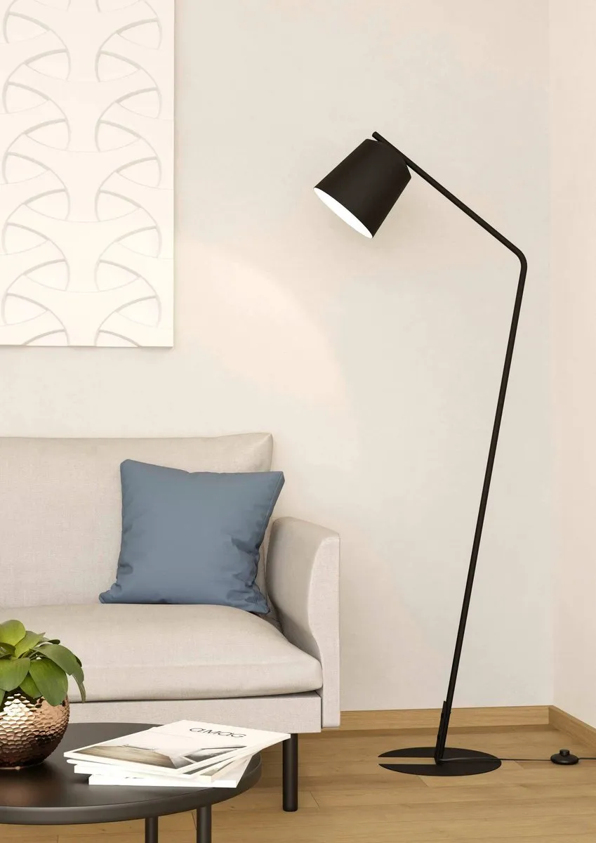 Eglo Oneda Vloerlamp E27 160,5cm - Zwart/Wit