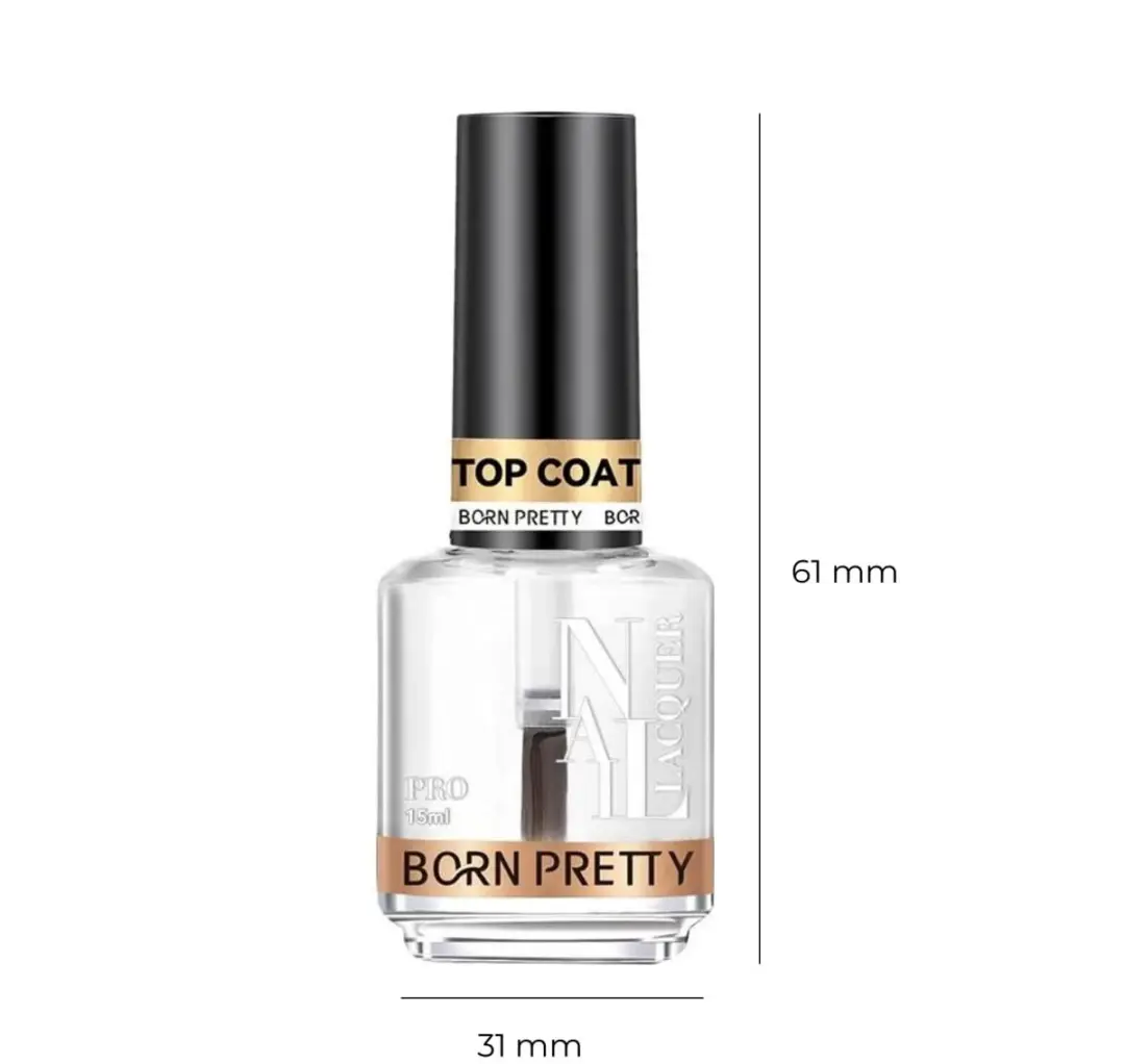 Born Pretty Topcoat Nagellak Transparant - 15ml - 2 Stuks