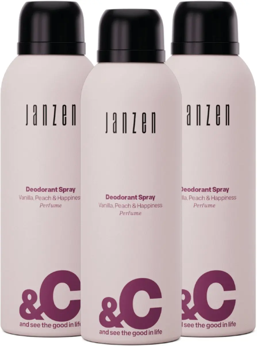 Janzen Deodorant Spray Vanilla Peach Happiness 3x150ml