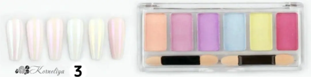 Korneliya Solide Nail Art Pigment Set - 3 Kleuren