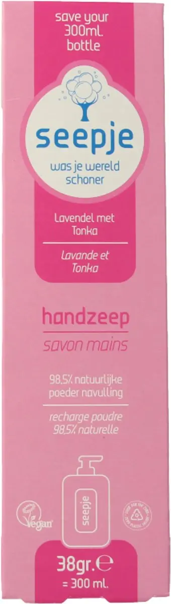 Seepje Handzeep Navulling Lavendel & Tonka 38g