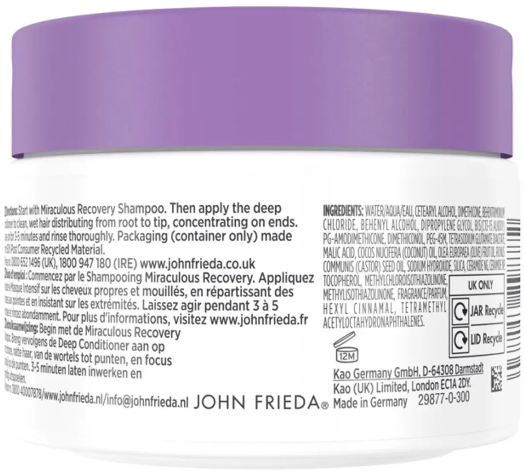 John Frieda Frizz Ease Haarmasker Conditioner 250ml