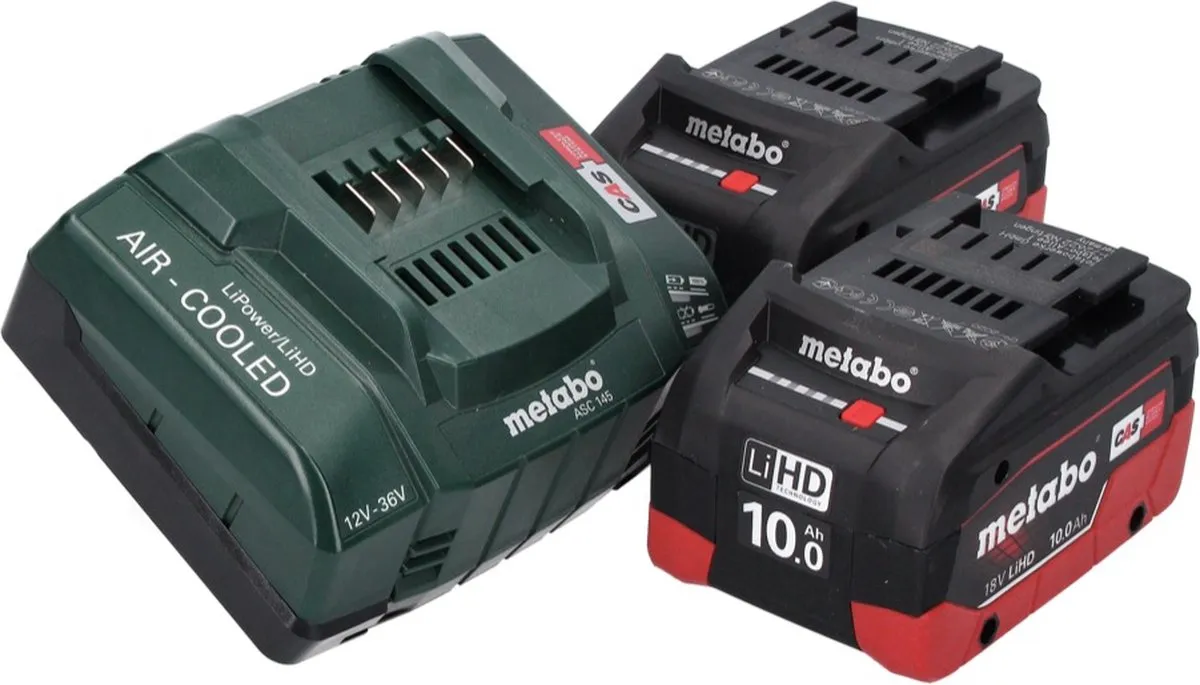 Metabo 18V Basisset 2x 10,0Ah LiHD CAS - 625549000