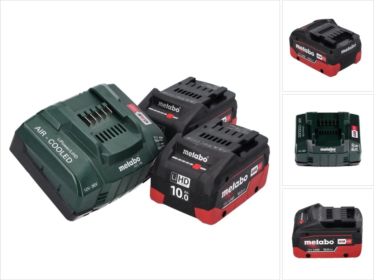 Metabo 18V Basisset 2x 10,0Ah LiHD CAS