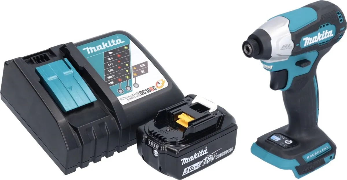 Makita DTD 157 RF1 Slagmoersleutel 18V 140Nm - 1x 3.0Ah Accu + Lader - afbeelding 4 van 5