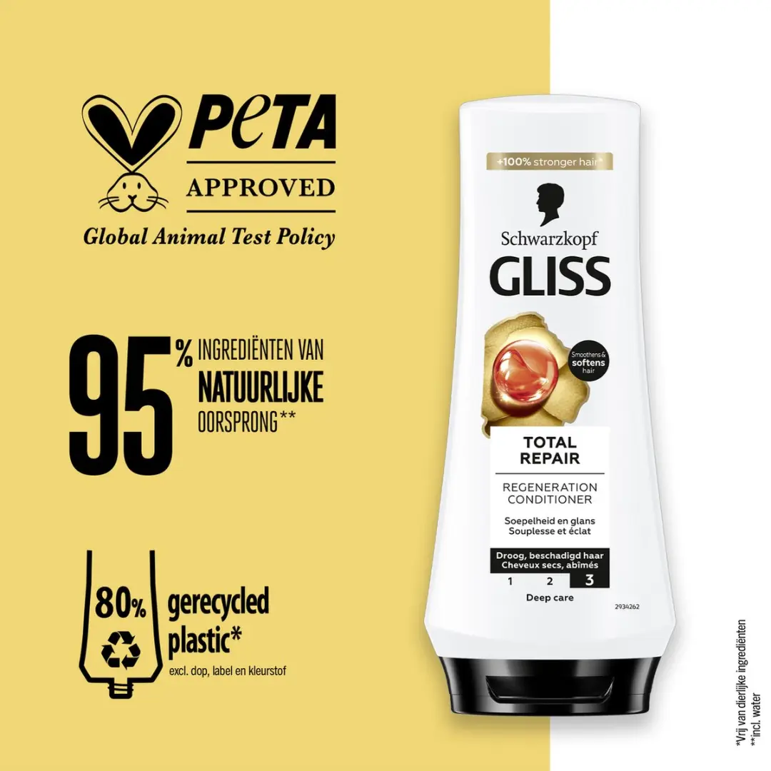 Gliss Total Repair Conditioner 200ml - 6 Stuks
