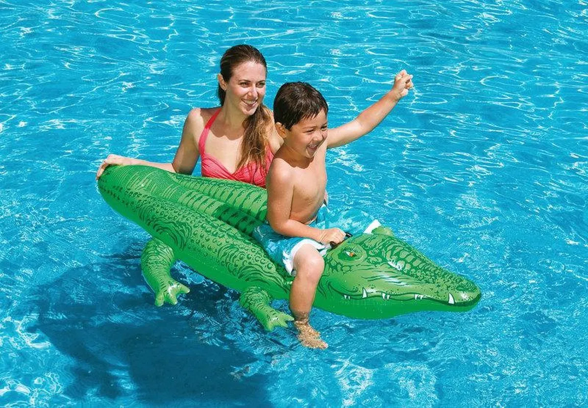 Intex Water Ride-on Krokodil 168x86cm - Groen
