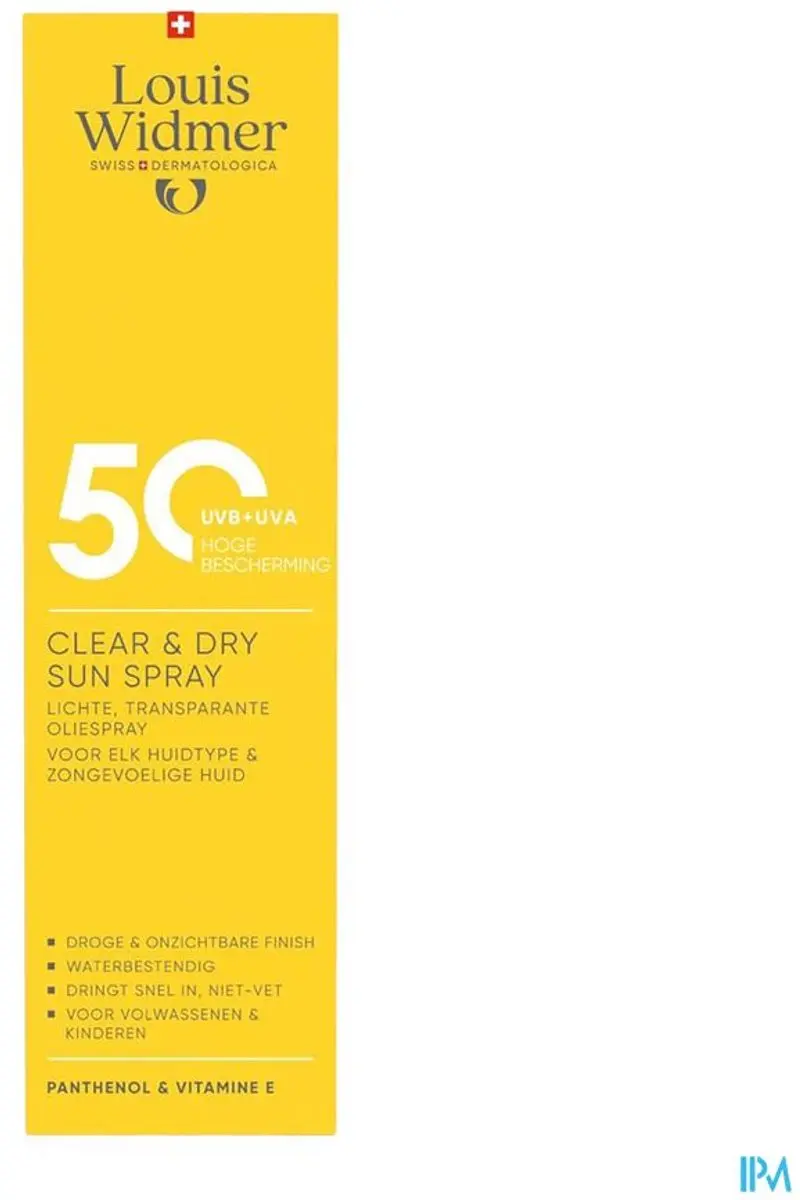 Louis Widmer Zonnespray SPF 50 Dry Touch 200ml