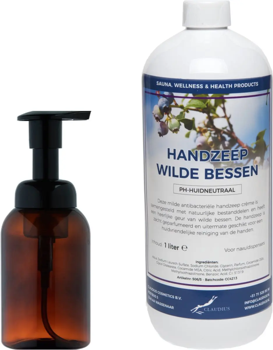 Splashbox Cosmetics Zeepdispenser 300ml + Wilde Bessen Handzeep 1L