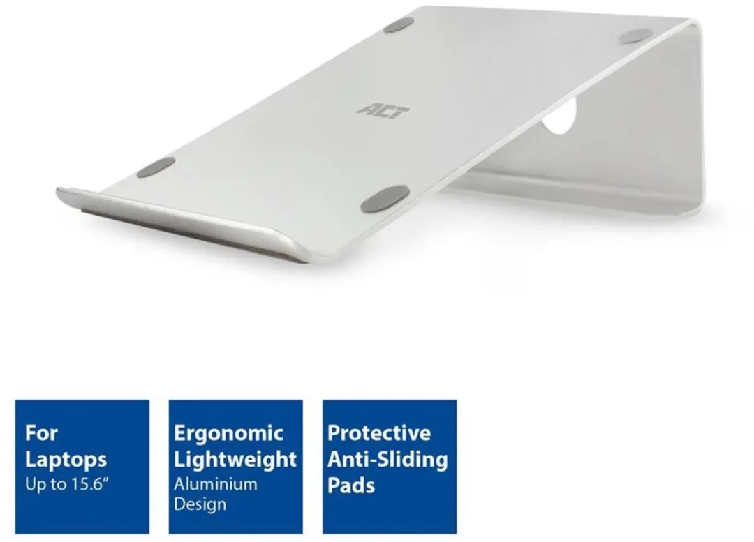 ACT AC8115 Laptopstandaard 15.6" - Zilver