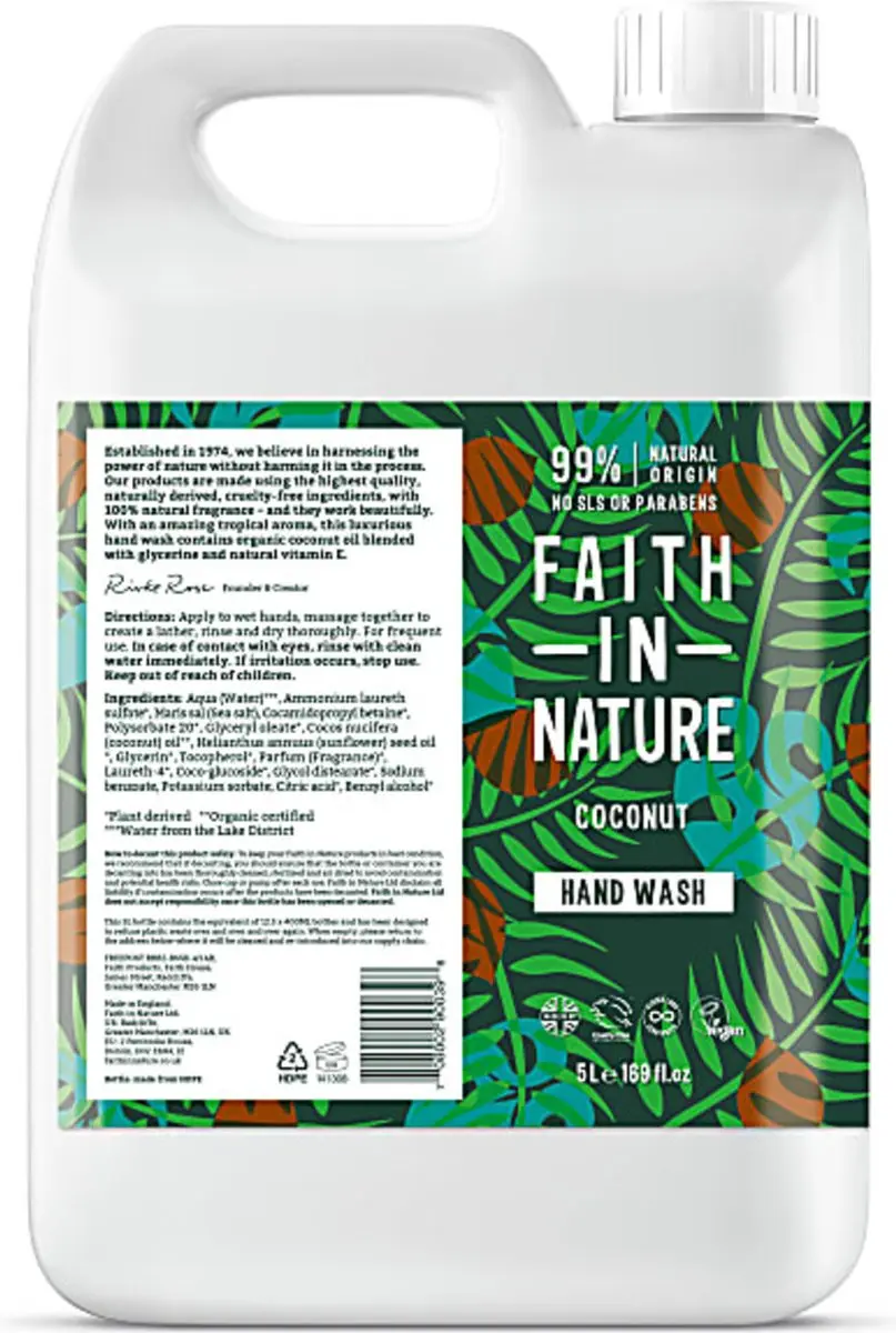 Faith In Nature Kokosnoot Handzeep 5L