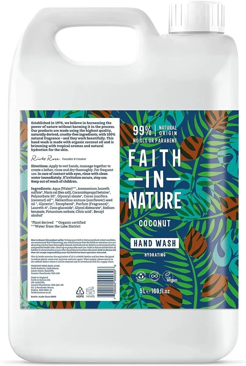 Faith In Nature Kokosnoot Handzeep 5L