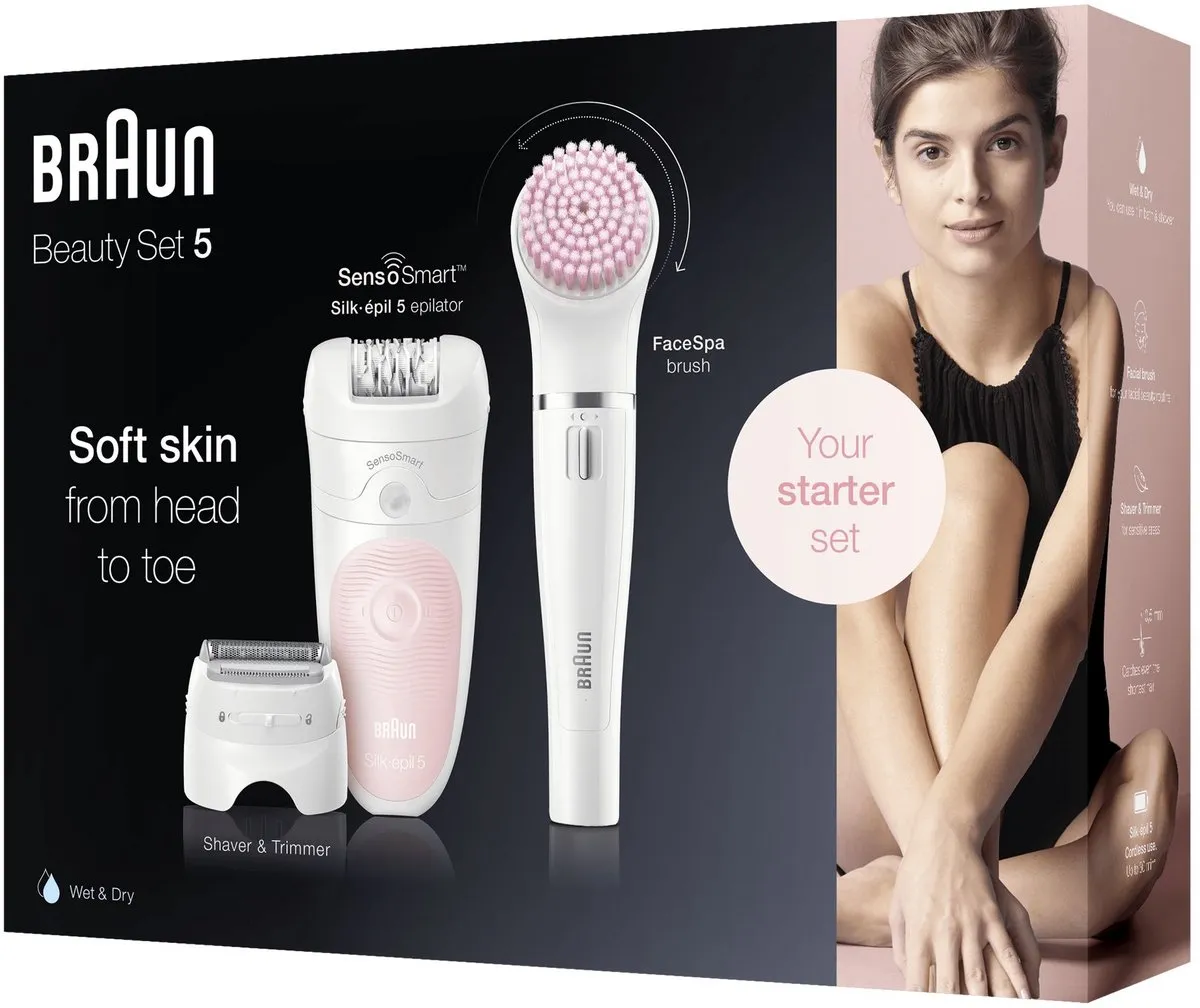 Braun Silk-épil 5 Beauty Set 5-5875 Epilator - 3 Opzetstukken - afbeelding 6 van 6