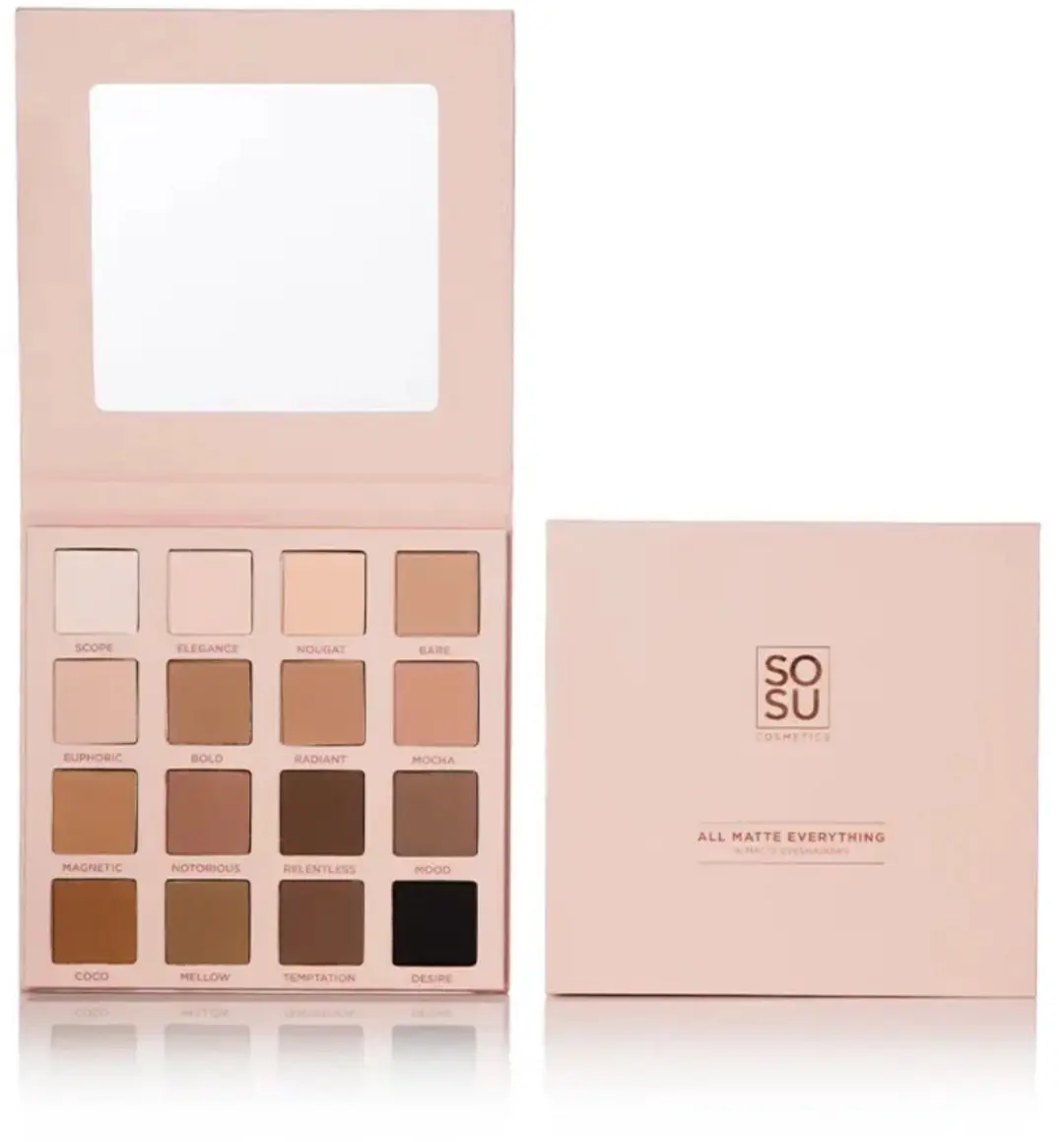 Sosu All Matte Everything Oogschaduw Palette - 16 Kleuren - 32g