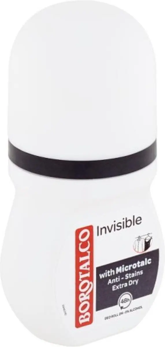 Borotalco Invisible Deodorant Roller 50ml - 0% Alcohol